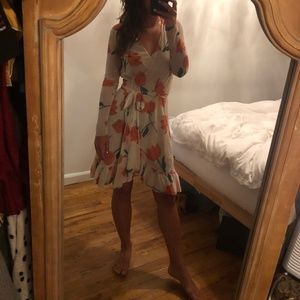 Ganni Tilden Mesh Wrap Dress